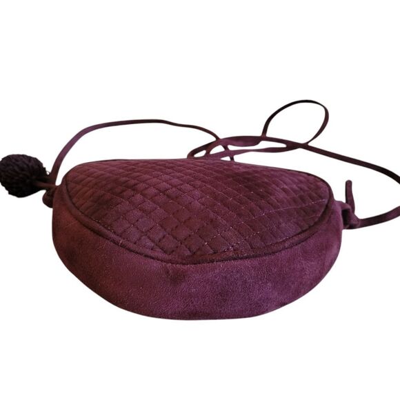 Bottega Veneta š„RAREš„ Suede Deep PurpleāHeart Mini Bag Crossbody - Picture 4 of 15